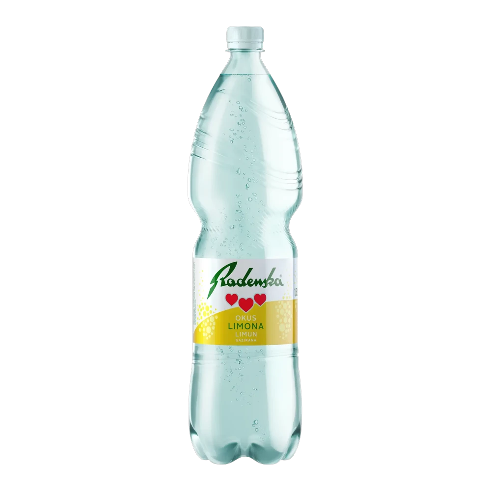 Radenska, Ujë me shije limoni, plastikë, 1,5 L